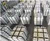  ??  ?? ALUMINUM BARS are shown in a factory in Pavlodar, Kazakhstan, Feb. 20.
