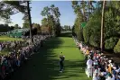  ?? Getty Images ?? Scheffler tees off on the 18th during the final round at Augusta in 2022. He fourputted on the final green yet still won the green jacket. Photograph: David Cannon/