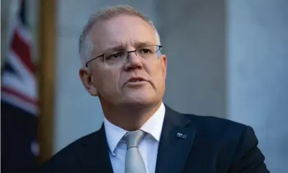 ?? Photograph: Mike Bowers/The Guardian ?? Prime minister Scott Morrison has confirmed he won’t increase Australia’s emissions reduction target at the Biden summit, but leaves the door open to upping commitment later in the year.