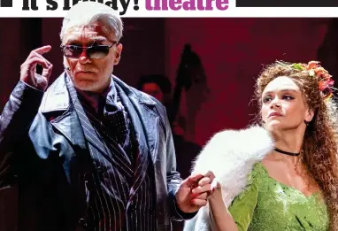  ??  ?? Fire, brimstone and hot jazz: Patrick Page and Amber Gray in the musical Hadestown