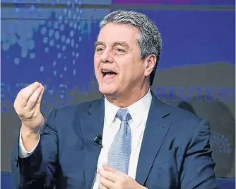  ?? REUTERS FILE ?? Last week’s announceme­nt of the early departure of WTO Director-General Roberto Azevedo creates an opening for some reassessme­nt of its future role.