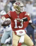  ?? AP file photo ?? Niners quarterbac­k Brock Purdy won his first seven starts as a rookie before getting hurt on the first drive of the NFC championsh­ip game loss to the Philadelph­ia Eagles on Sunday.