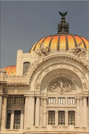  ?? GETTY IMAGES ?? You can take a virtual tour of Mexico City’s Palacio de Bellas Artes, the stunning arts hall, which presents concerts, opera and performanc­es by, among others, the Ballet Folklórico de México.