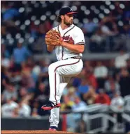  ?? DANNY KARNIK / The Associated Press ?? Atlanta’s Charlie Culberson delivers a pitch to the plate during last Friday’s game vs. the Rockies.