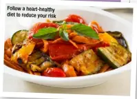  ??  ?? Follow a heart-healthy diet to reduce your risk