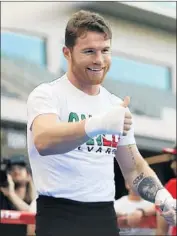  ?? Reed Saxon Associated Press ?? CANELO ALVAREZ says he isn’t interested in a war of words with Gennady Golovkin, his next opponent.