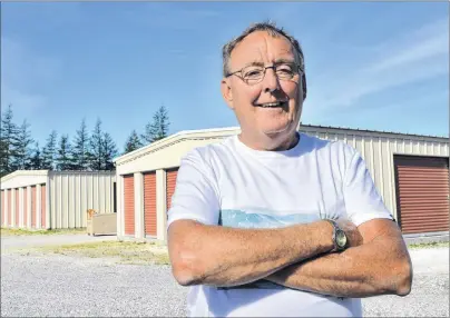  ?? SHARON MONTGOMERY-DUPE/CAPE BRETON POST ?? Jim Whalen of Mira stands outside his business East Coast Storage and Movers in Reserve Mines. Whalen said people rent units for all different reasons, including one person for a box of encycloped­ias.