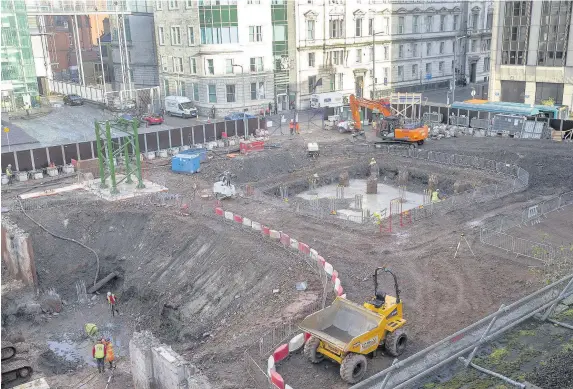  ?? HUW JOHN, CARDIFF ?? > Work under way on the UK Government hub at Central Square