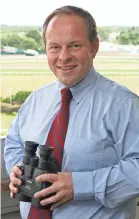  ?? ABILL DENVER/AP ?? NBC’s Larry Collmus will be on camera for his call of the Belmont States as Justify tries to earn the Triple Crown.