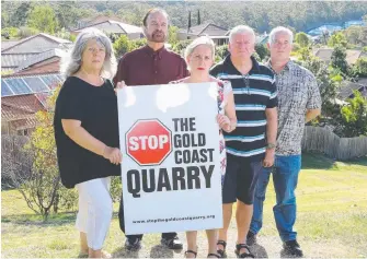  ??  ?? People such as LNP MP Ros Bates (middle) and Sam Stewart (far right) staged a long fight against Boral’s bid to build a quarry at Reedy Creek.