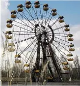 ??  ?? Still intact: Pripyat’s Ferris wheel
