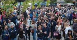  ??  ?? Just some of the crowd rocking at the Revival Festival in Listowel on Saturday