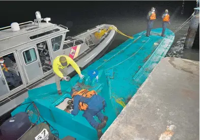  ?? REUTERS ?? colombiana confiscó en Tumaco un submarino con más de una tonelada de clorhidrat­o de cocaína/