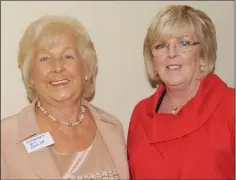  ??  ?? Margaret Lambe, Bay Estate and Marguerite Goss, Carrickmac­ross at the C& J Clark Ltd Shoemakers reunion night in The Crowne Plaza.