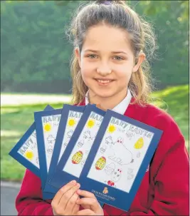  ??  ?? Elissa Rubane-Vace with her Easter cards