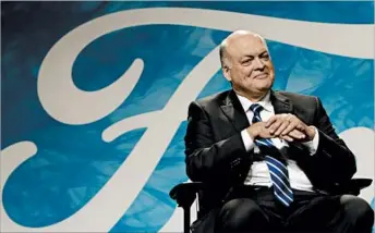  ?? ELAINE CROMIE/DETROIT FREE PRESS ?? New CEO Jim Hackett, a former chief executive of Steelcase, joined Ford’s board in 2013.