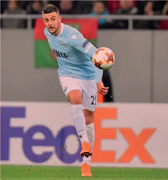  ??  ?? Sergej Milinkovic, compirà 23 anni martedì prossimo: 7 gol in questo campionato con la Lazio AP