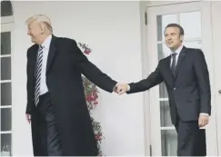  ??  ?? 0 Mr Trump praised the partnershi­p he forged with Mr Macron