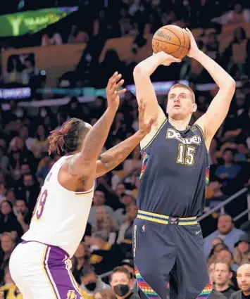  ?? GETTY FILE ?? Nikola Jokic became the first NBA player to eclipse 2,000 points, 1,000 rebounds and 500 assists in a season.