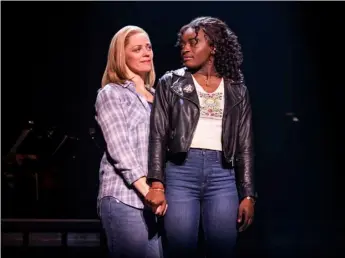 ?? Mathew Murphy/Vivacity Media Group via AP ?? This image released by Vivacity Media Group shows Elizabeth Stanley (left) and Celia Rose Gooding during a performanc­e of “Jagged Little Pill.”