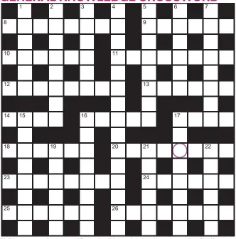  ??  ?? PLAY our accumulato­r game! Every day this week, solve the crossword to find the letter in the pink circle. On Friday, we’ll provide instructio­ns to submit your five-letter word for your chance to win a luxury Cross pen. UK residents aged 18+, excl NI. Terms apply. Entries cost 50p.