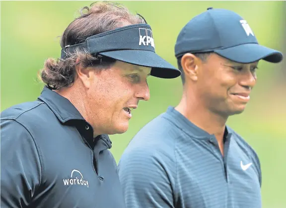  ?? Picture: Getty Images. ?? Phil and Tiger’s forthcomin­g challenge match trades on a rivalry that never really was one.