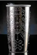  ??  ?? Bejeweled Starbucks tumbler