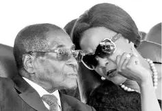  ??  ?? File photo shows Grace and Mugabe. — Reuters photo