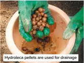  ??  ?? Hydroleca pellets are used for drainage