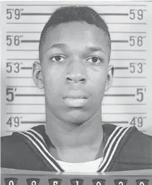  ?? U.S. National Archives ?? Jazz giant John Coltrane, who composed A Love Supreme, is shown while he was in the U.S. navy, around 1945.