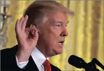  ?? PICTURE: AP ?? US President Donald Trump speaks during a news conference.