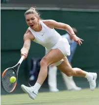  ??  ?? Simona Halep during the second round match against Saisai Zheng. — Reuters