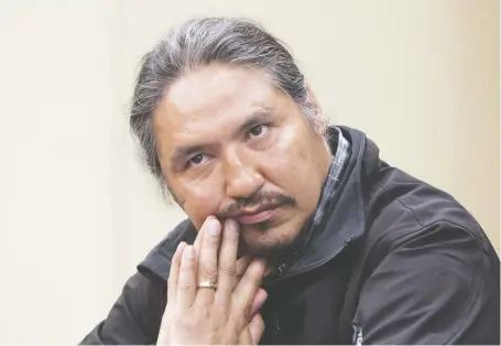  ?? JASON FRANSON/ THE CANADIAN PRESS ?? Chief Allan Adam of the Athabasca Chipewyan First Nation was shocked that hours after coming to an agreement with Teck Resources Ltd., the company announced it was pulling its applicatio­n for a $20.6-billion oilsands project in northern Alberta.