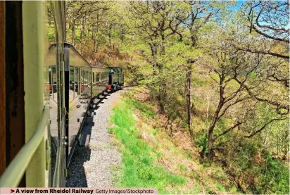  ?? Getty Images/istockphot­o ?? A view from Rheidol Railway