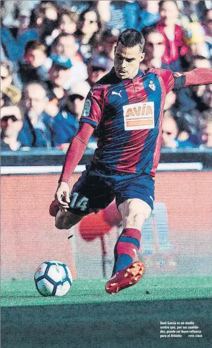  ?? FOTO: EIBAR ?? Dani García es un medio centro que, por sus cualidades, puede ser buen refuerzo para el Athletic