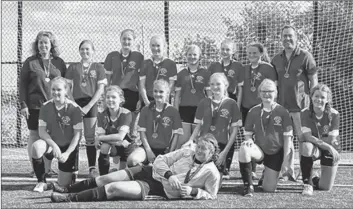  ?? SUBMITTED ?? This U13 soccer squad from Middleton recently secured silver medals at provincial­s. Front row, from left, Annie Miller, Abby Murphy, Odessa Baker, Jorji Chiasson, Katelyn Tattersall, Bella Boates and Abby Comer, goaltender. Second row, coach Krista Steele, Maisie Wright, Haley Higgins, Jessie Lewis, Kaylee Ross, Peyton Brown, Emma Johnson and manager Jim Johnson.