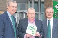  ??  ?? At the SRUC strategy launch: chairman Pat Machray, principal and CEO Professor Wayne Powell and vice-chairman Sandy Cumming.