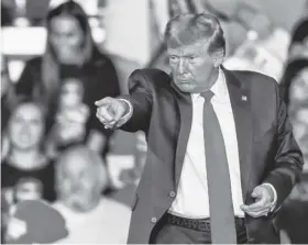  ?? AGENCE FRANCE PRESSE ?? Former US President and 2024 presidenti­al hopeful Donald Trump attends a “Get Out the Vote” Rally in Conway, South Carolina, on February 10, 2024.