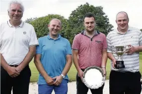  ??  ?? Betws-y-Coed Golf Club held their 36-hole club championsh­ip, competing for the Dyffyn Conwy Salver and Tlws Machno. Best gross of 131 came from Jason Spencer, who won the Tlws Machno. Dyffryn Conwy Salver result: 1st Andrew Spencer 62+58=120, 2nd Brian...