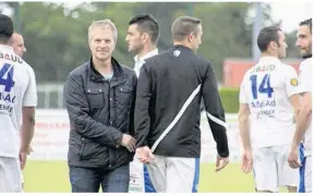  ??  ?? Stéphane Mottin a déjà fait un retour à l’Idonnière, en juin dernier, pour coacher une équipe d’ex-Genôts face aux anciens du FC Nantes.