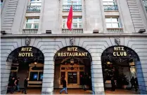  ??  ?? Glitzy: Brothers bought the Ritz for £75 million