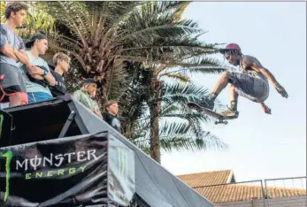  ??  ?? FLYING HIGH: Khule Nubange, who will perform at next week’s Ballito Pro, started off as ‘the only child in the ghetto doing skateboard­ing’ during his Chestervil­le childhood.