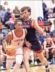  ?? Barbara hall ?? Sonoravill­e junior Donovan McDaniel goes around a Heritage defender.