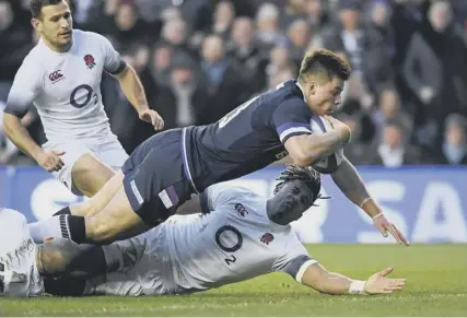  ??  ?? 0 Opponents will now be focused on stopping Huw Jones, who is the best outside centre in the Six Nations.