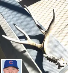  ??  ?? Jon Lester found these antlers just outside of Denver in 2015 and has kept them since.