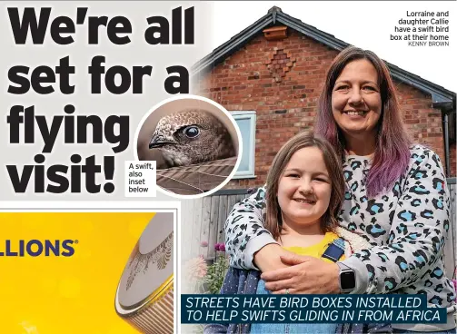  ?? KENNY BROWN ?? Lorraine and daughter Callie have a swift bird box at their home