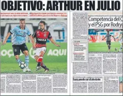  ??  ?? MD lo avanzó el 23 de mayo. Nada más acabar la Liga, este diario ya informó que el Barça trabajaba para avanzar la llegada de Arthur a julio pese a tener una opción de compra pactada para enero de 2019.