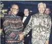  ?? Picture:
Ayanda Mbanga ?? Designer Sonwabile Ndamase with President Nelson Mandela