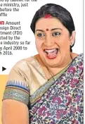  ?? Smriti Irani took over as textile minister on Wednesday. TEXT: JYOTINDRA DUBEY ??