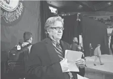  ?? ANDREW HARNIK, AP ?? Steve Bannon, who once operated Breitbart News out of his home, is now a top adviser to President Trump.